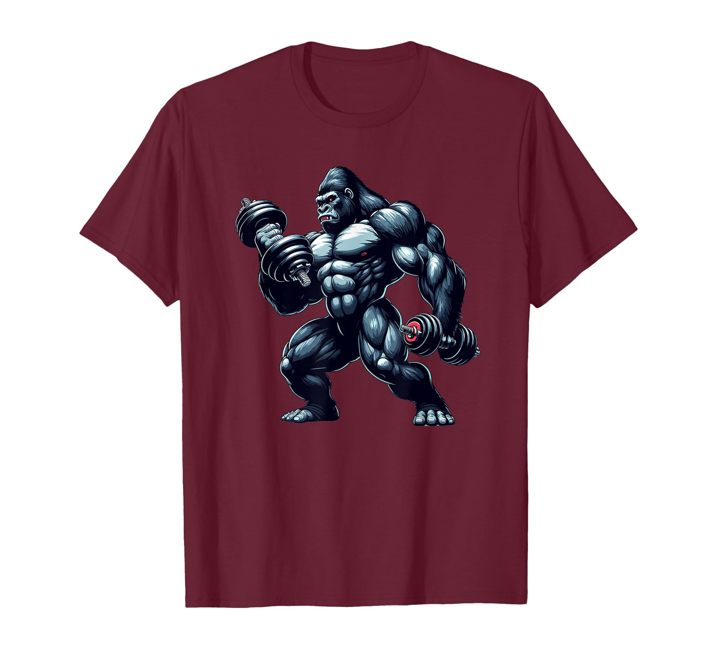 Gorilla Bodybuilder Gym Weightlifting Tee Workout Motivation T-Shirt