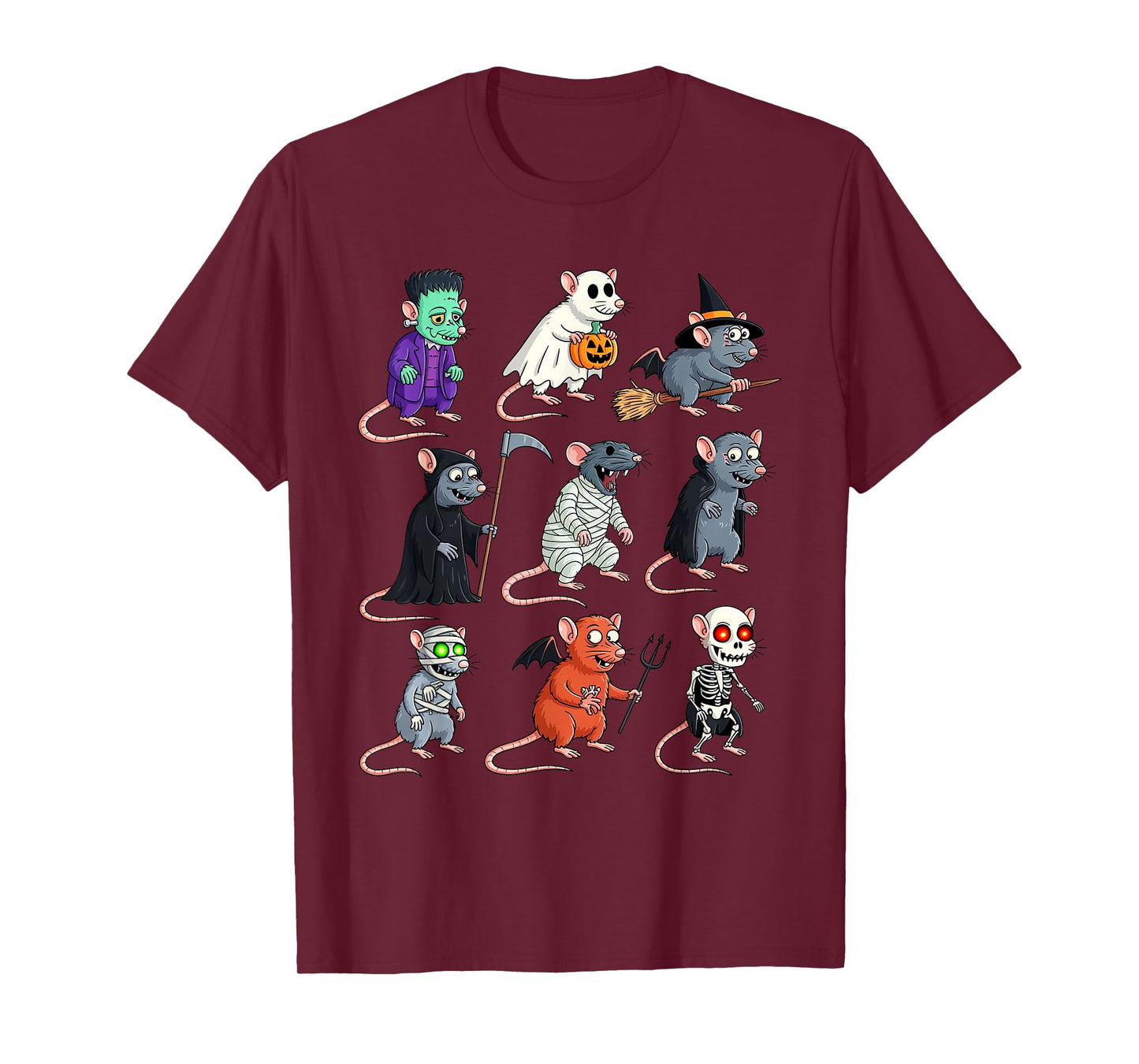 Rat Spooky Witch Boo Zombie Rat Halloween Boys & Girls T-Shirt