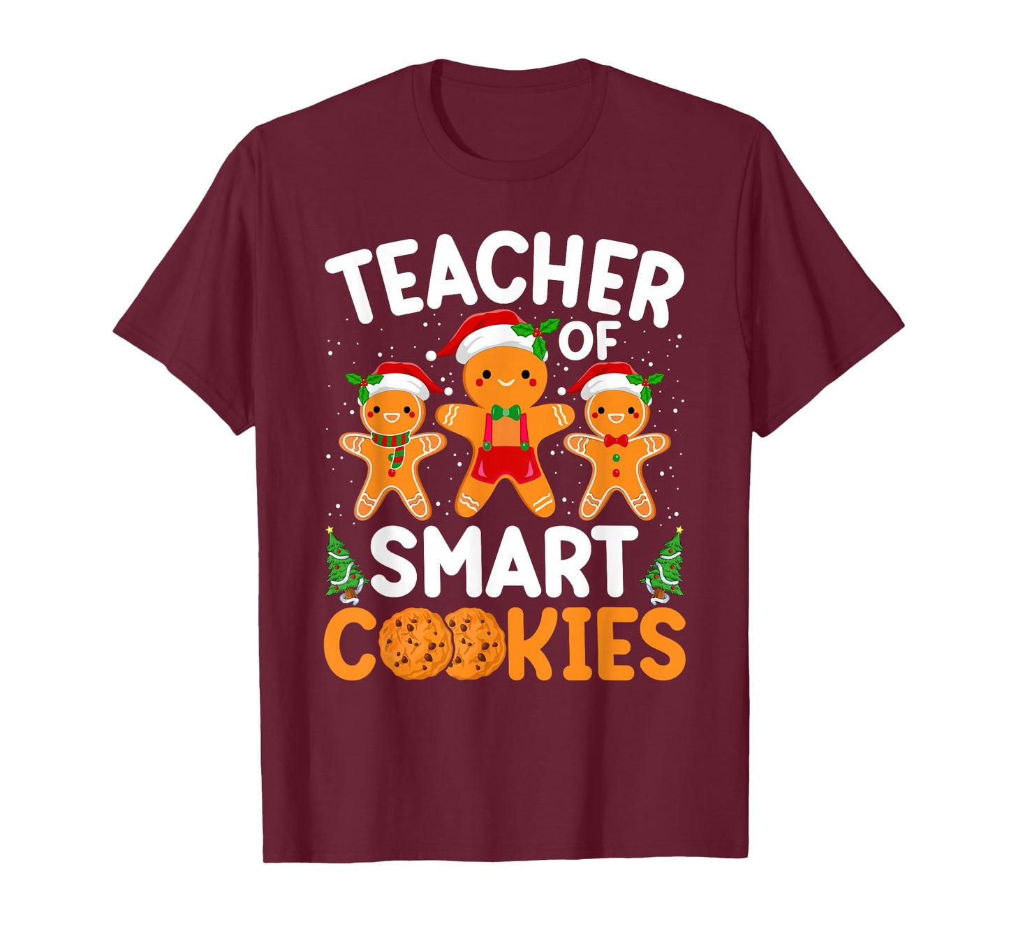 Christmas Teacher of Smart Cookies Funny Gingerbread T-Shirt