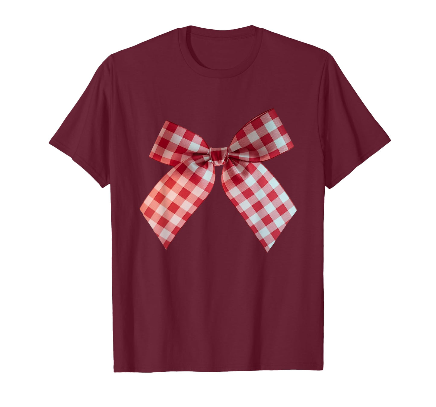 Red Gingham Bow Picnic T-Shirt