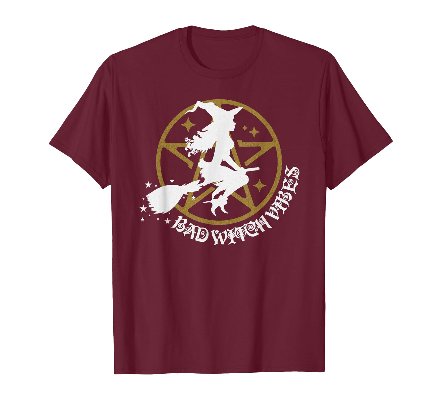Men Women Kids Girls Teens Witchy Halloween Bad Witch Vibes T-Shirt