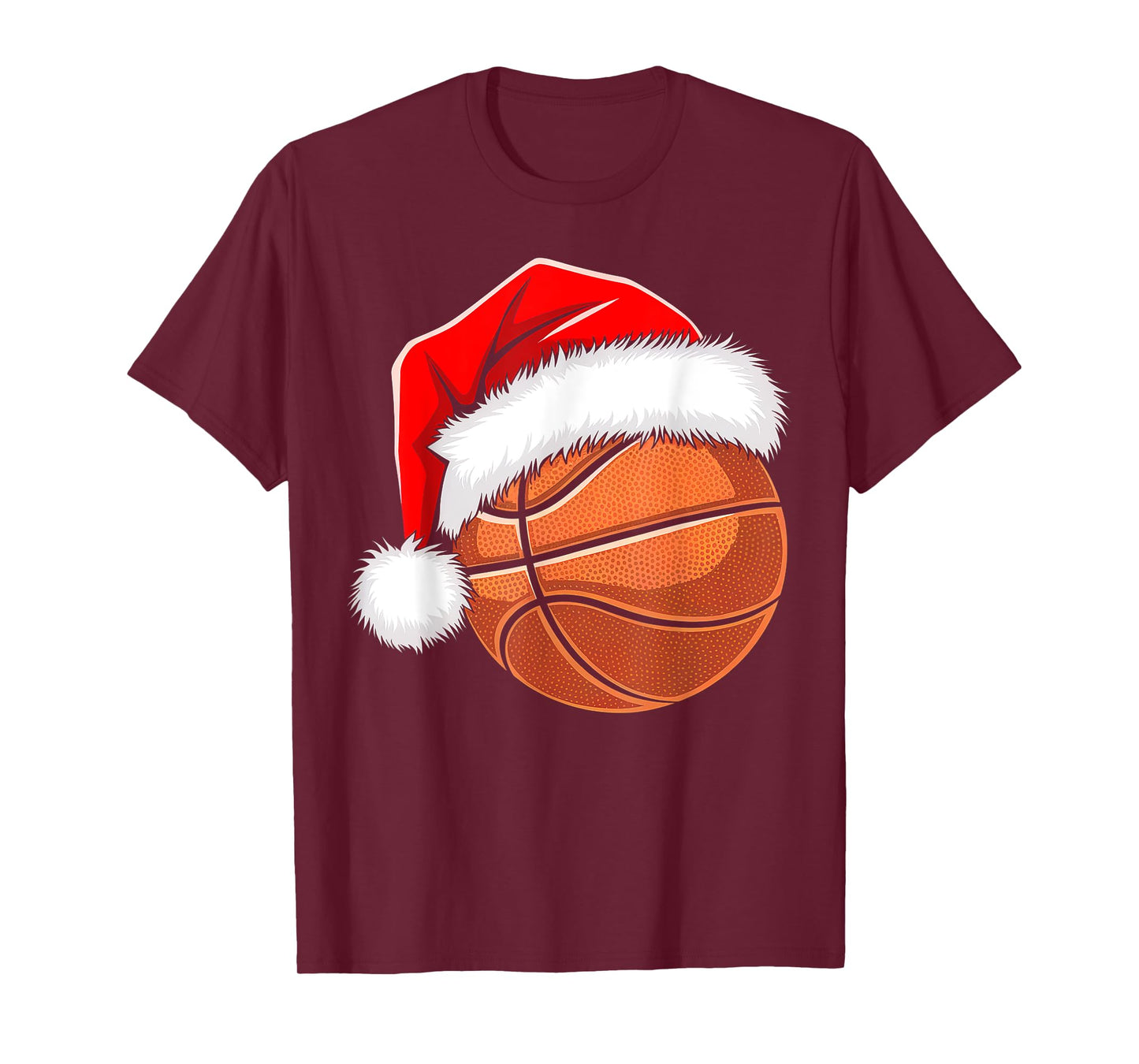 Kids Santa Shirt For Boys Toddler Funny Christmas Basketball T-Shirt