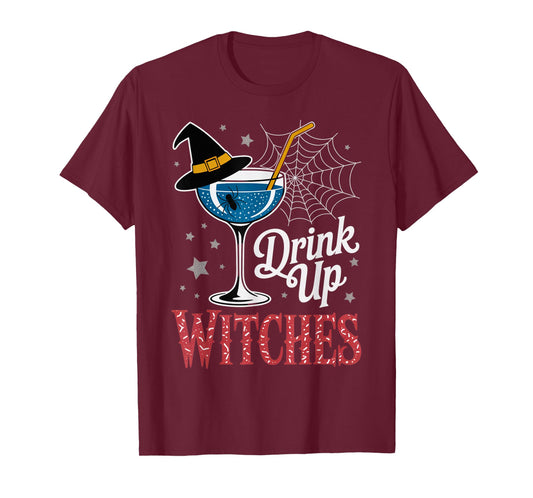 Drink Up Witches Funny Blue Lagoon Halloween Outfit Party T-Shirt