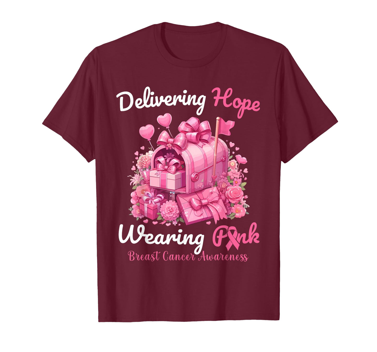 Postal Worker Breast Cancer Awareness October We Wear Pink T-Shirt