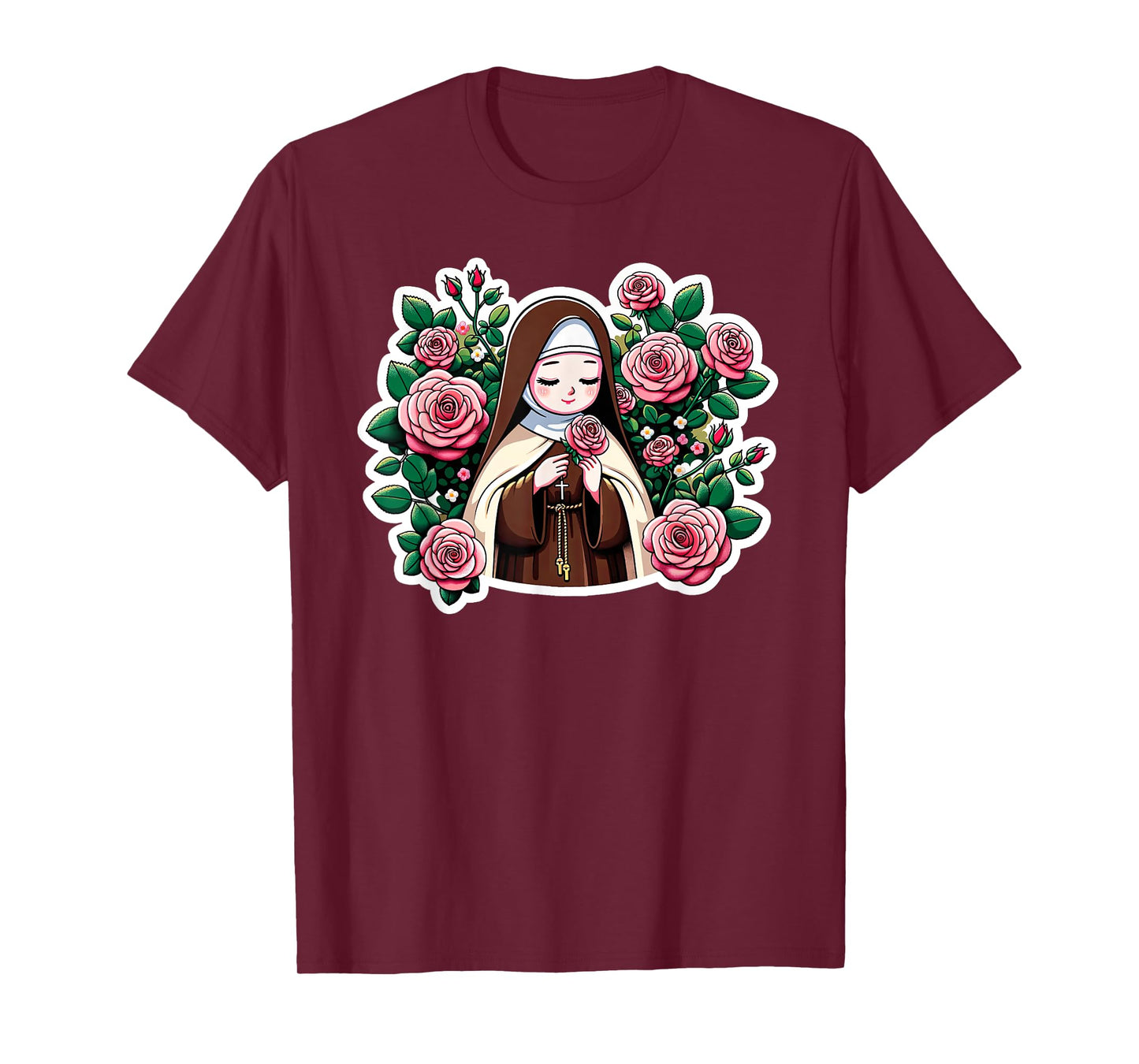 St Therese of Lisieux Kids Little Flower Rose Catholic Saint T-Shirt