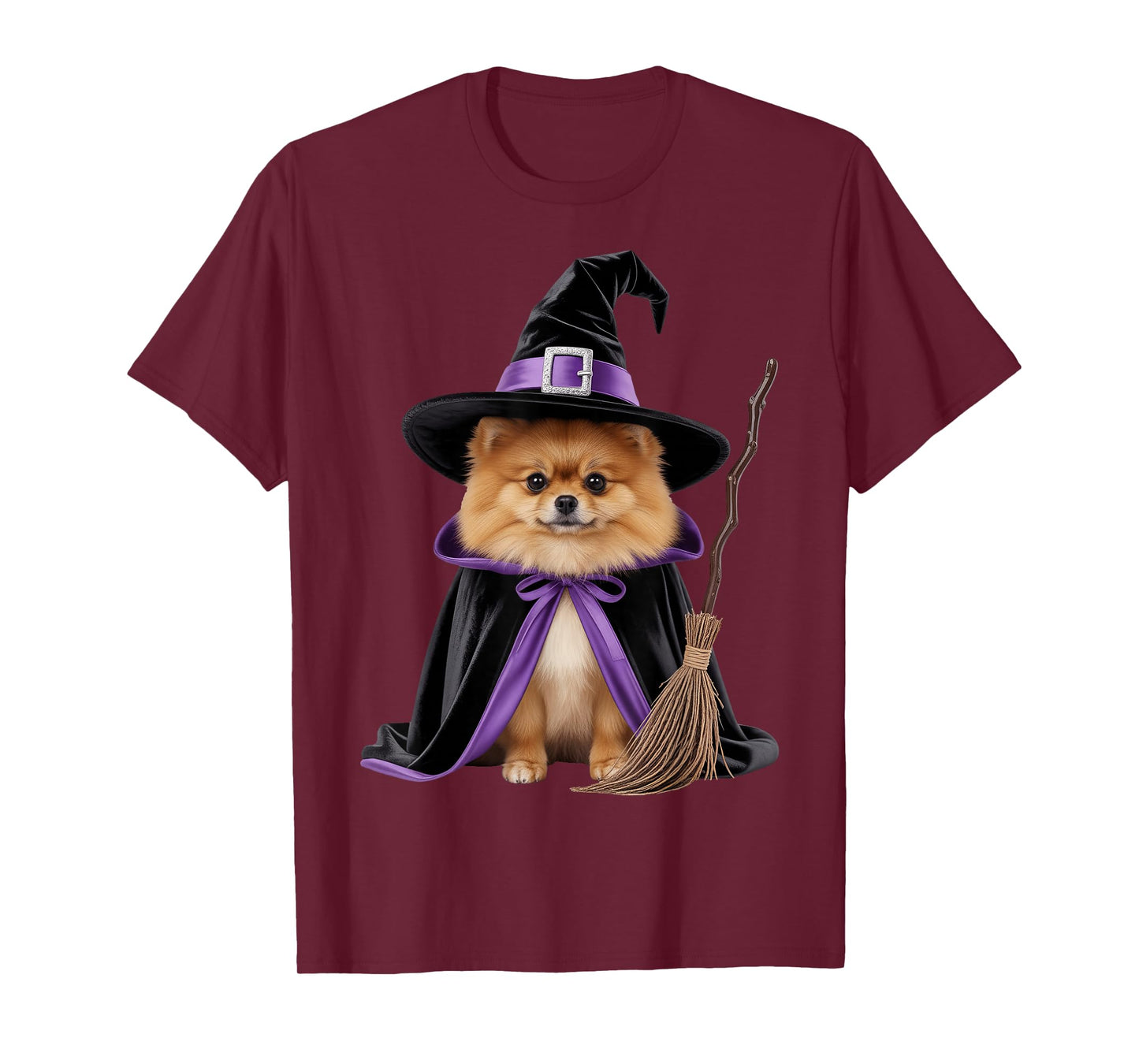 Pomeranian Witch Halloween T-Shirt