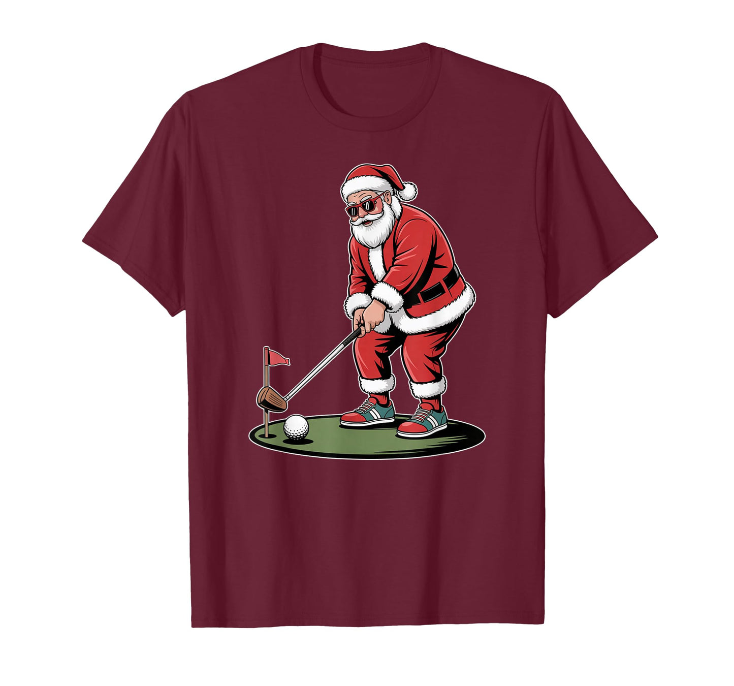 Funny Golf Christmas Santa Claus Golfing Holiday Golfer T-Shirt