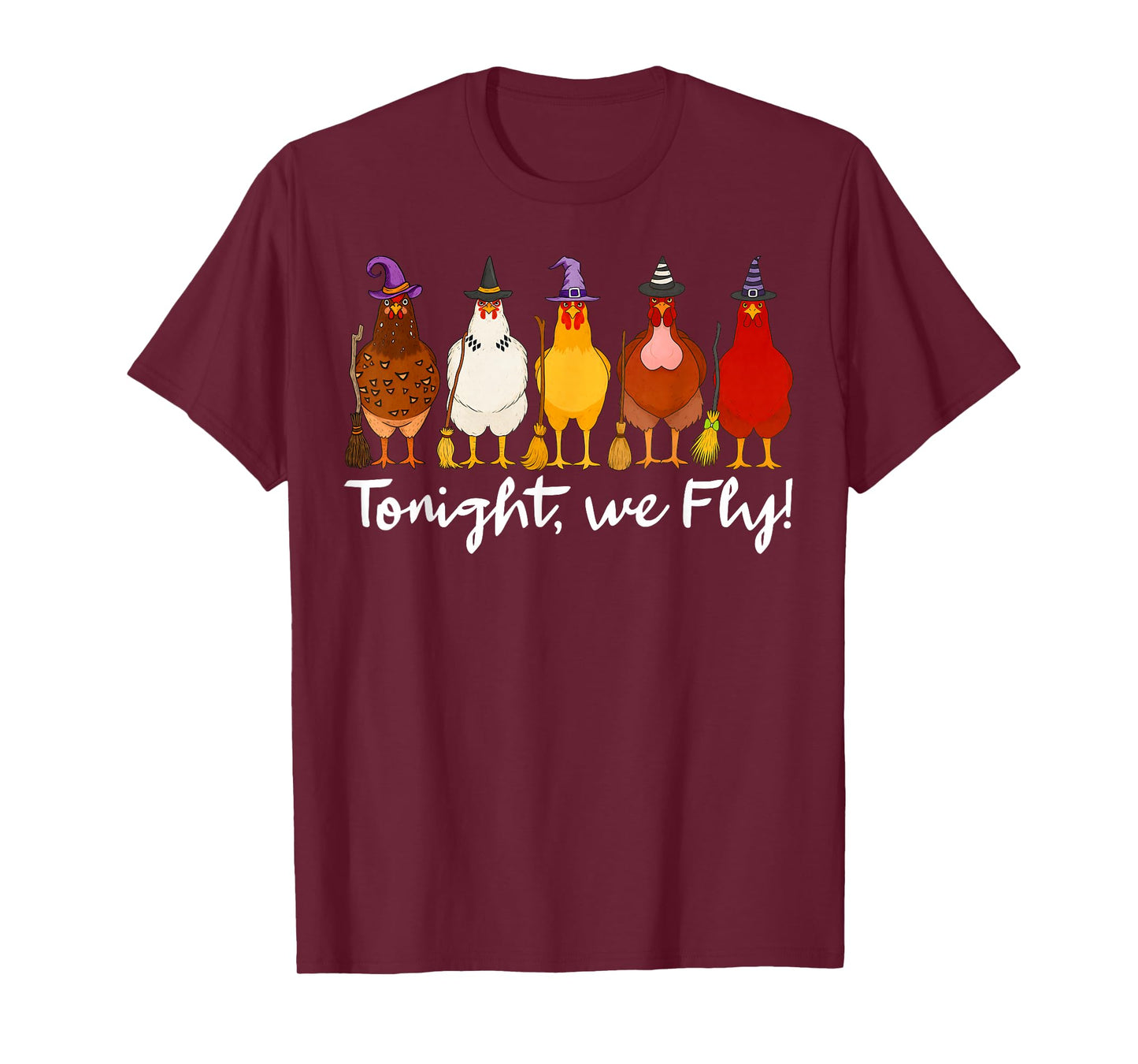 Tonight We Fly Funny Chicken Spooky Season Farm Halloween T-Shirt