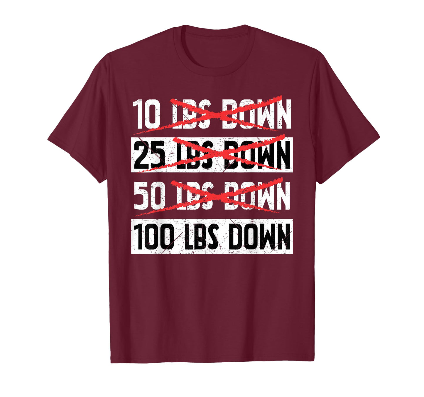 Funny Workout Gym Exercise Weight Loss 100 LBs Down Lose T-Shirt