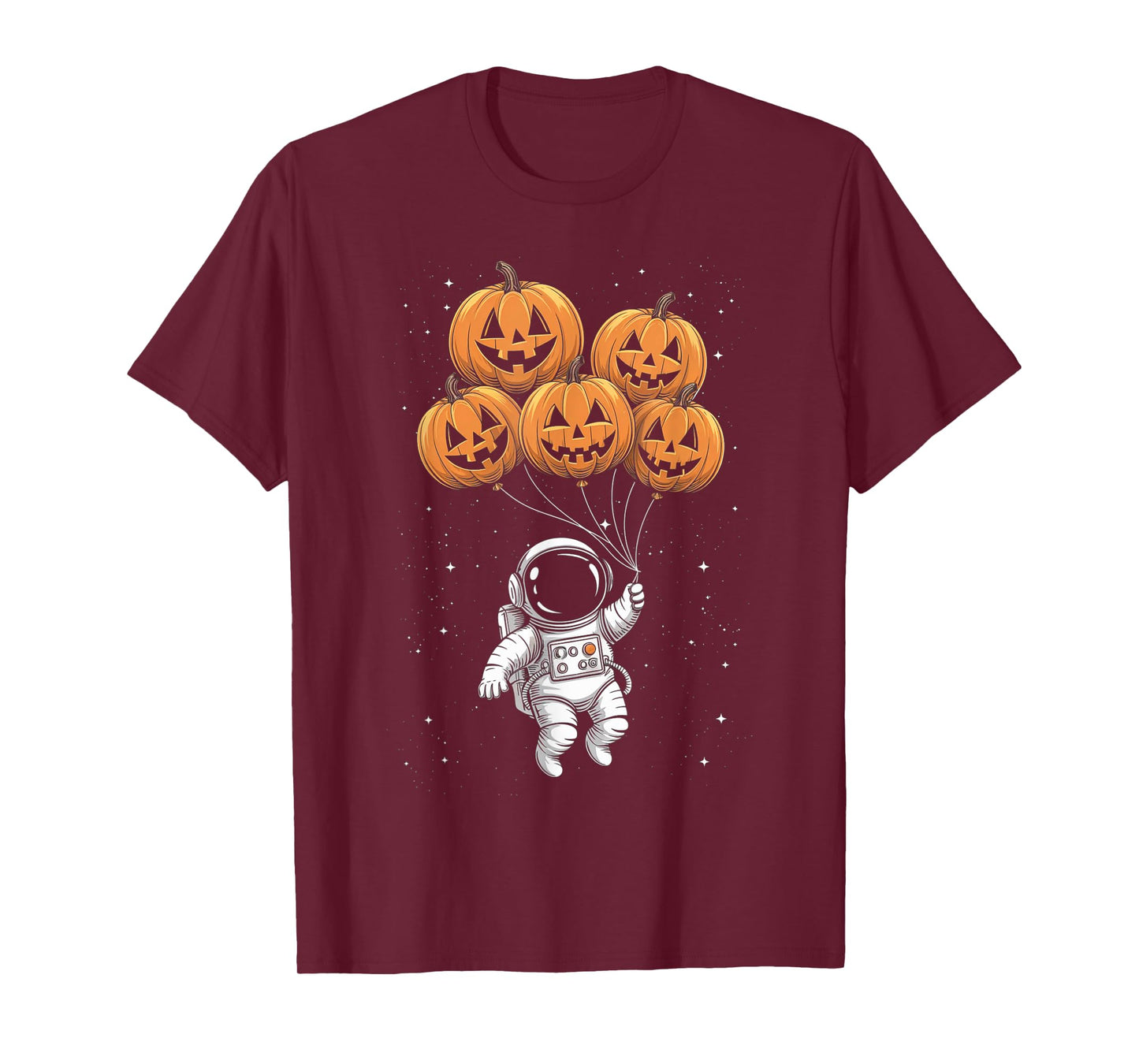 Halloween Astronaut Pumpkin Balloons Kids T-Shirt