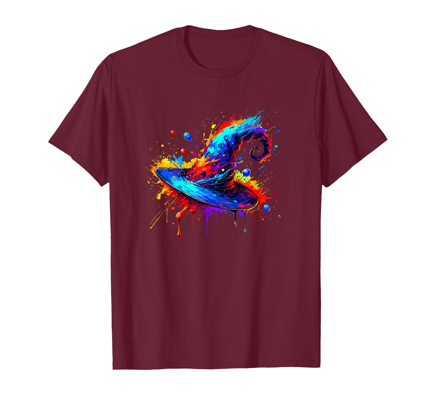 Halloween Splash Art Witch Hat Witchcraft T-Shirt