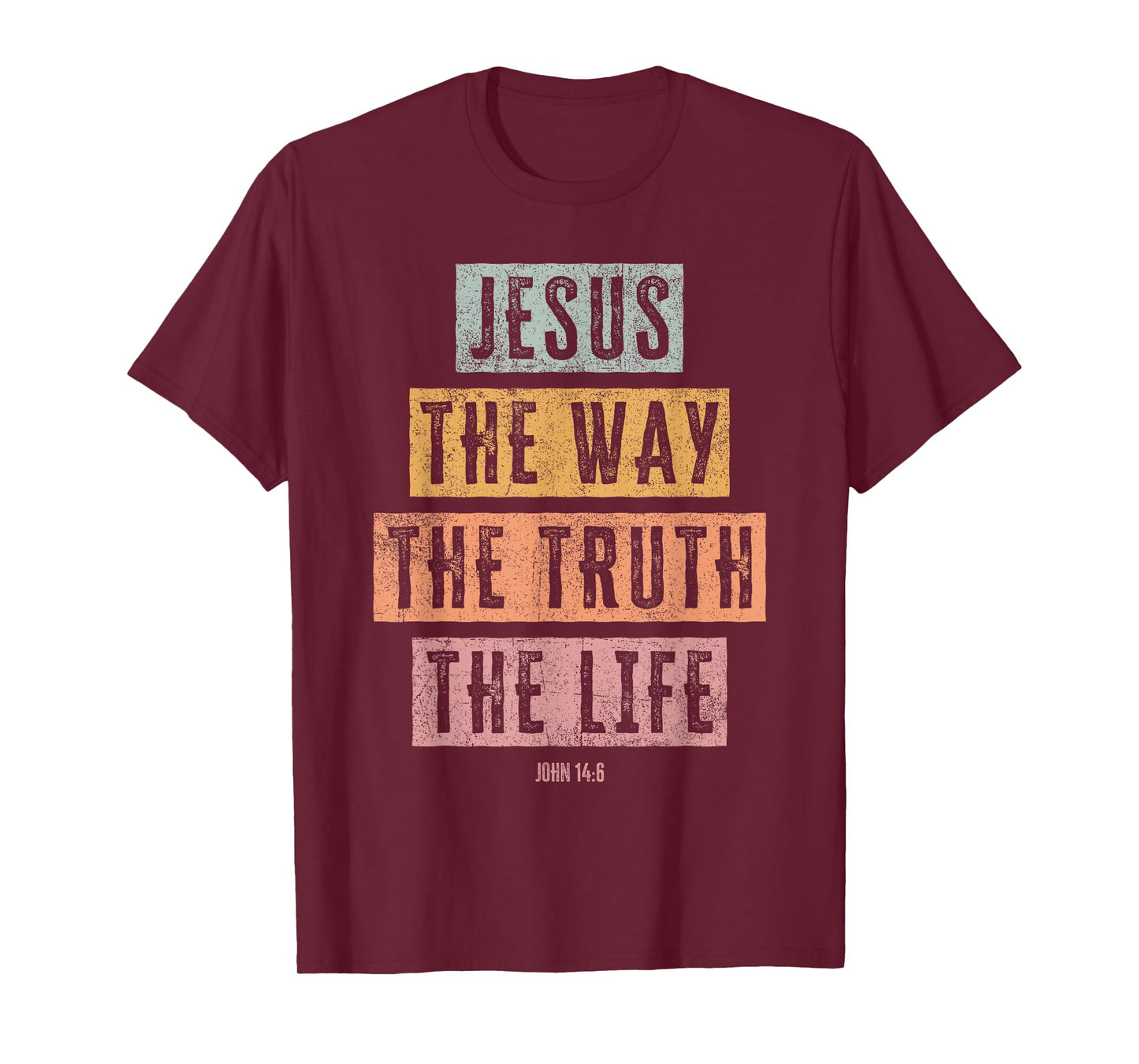 Christian T Shirt Women Men Kids Jesus The Way Truth Life T-Shirt