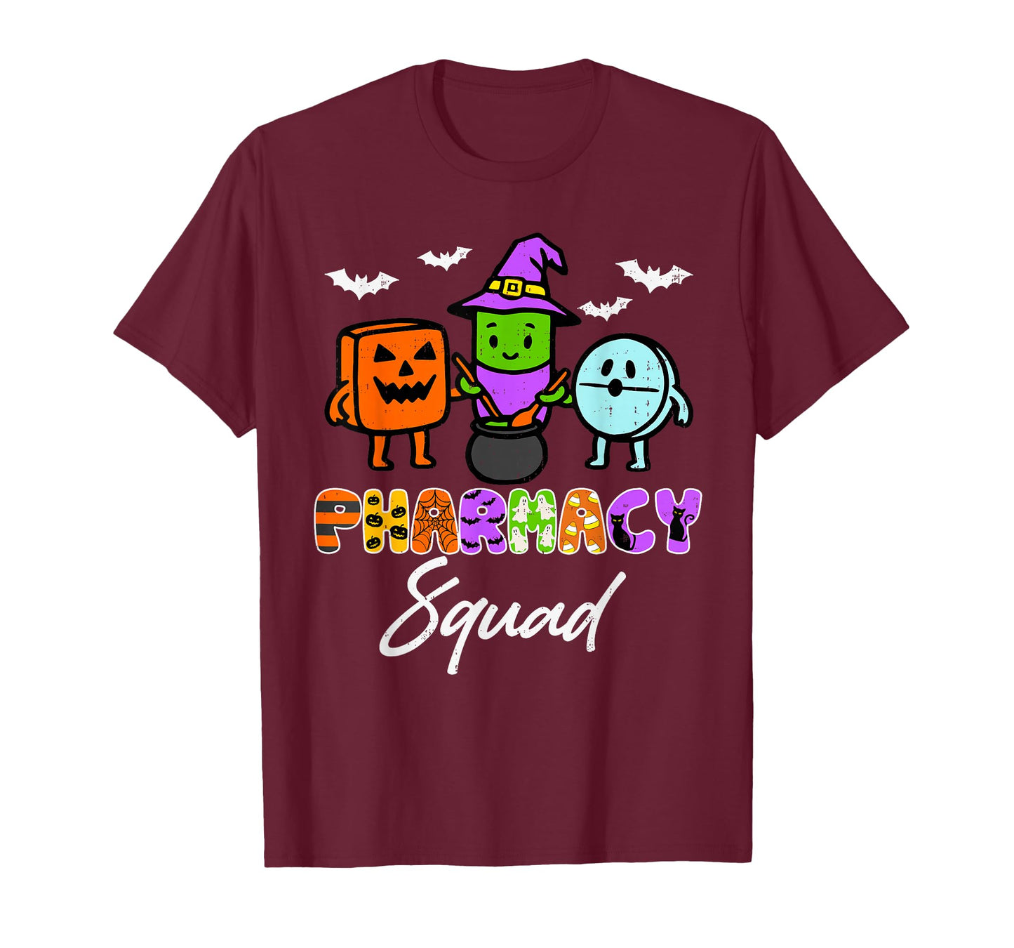 Cute Pharmacy Squad Pills Witch Halloween Costume Pharmacist T-Shirt