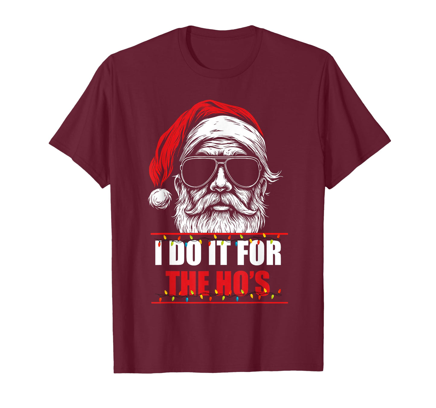Funny Christmas Santa Claus I Do It for The Hos Cute Xmas T-Shirt