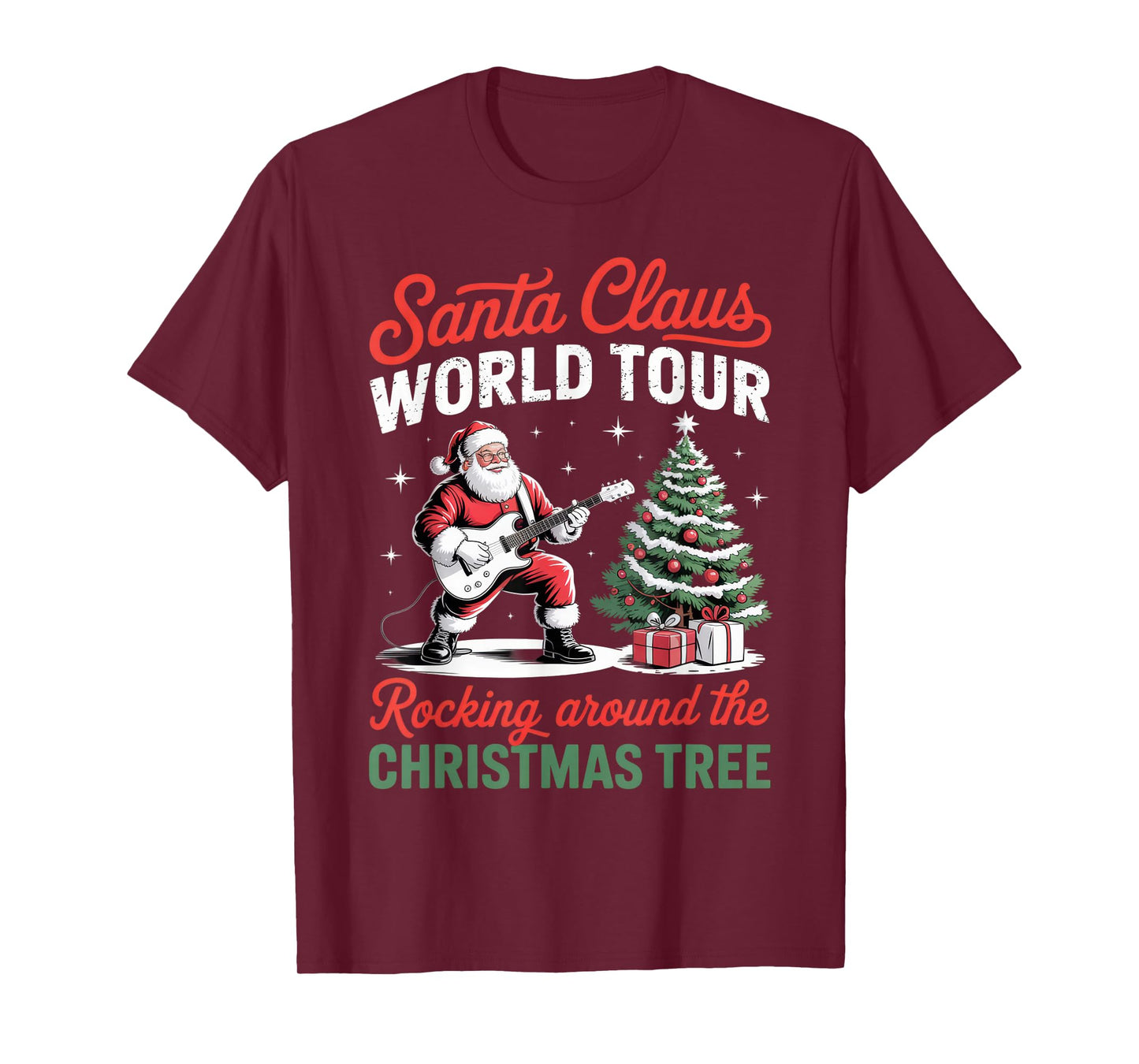 Santa Claus World Tour for Christmas Fans Holiday Season Fun T-Shirt