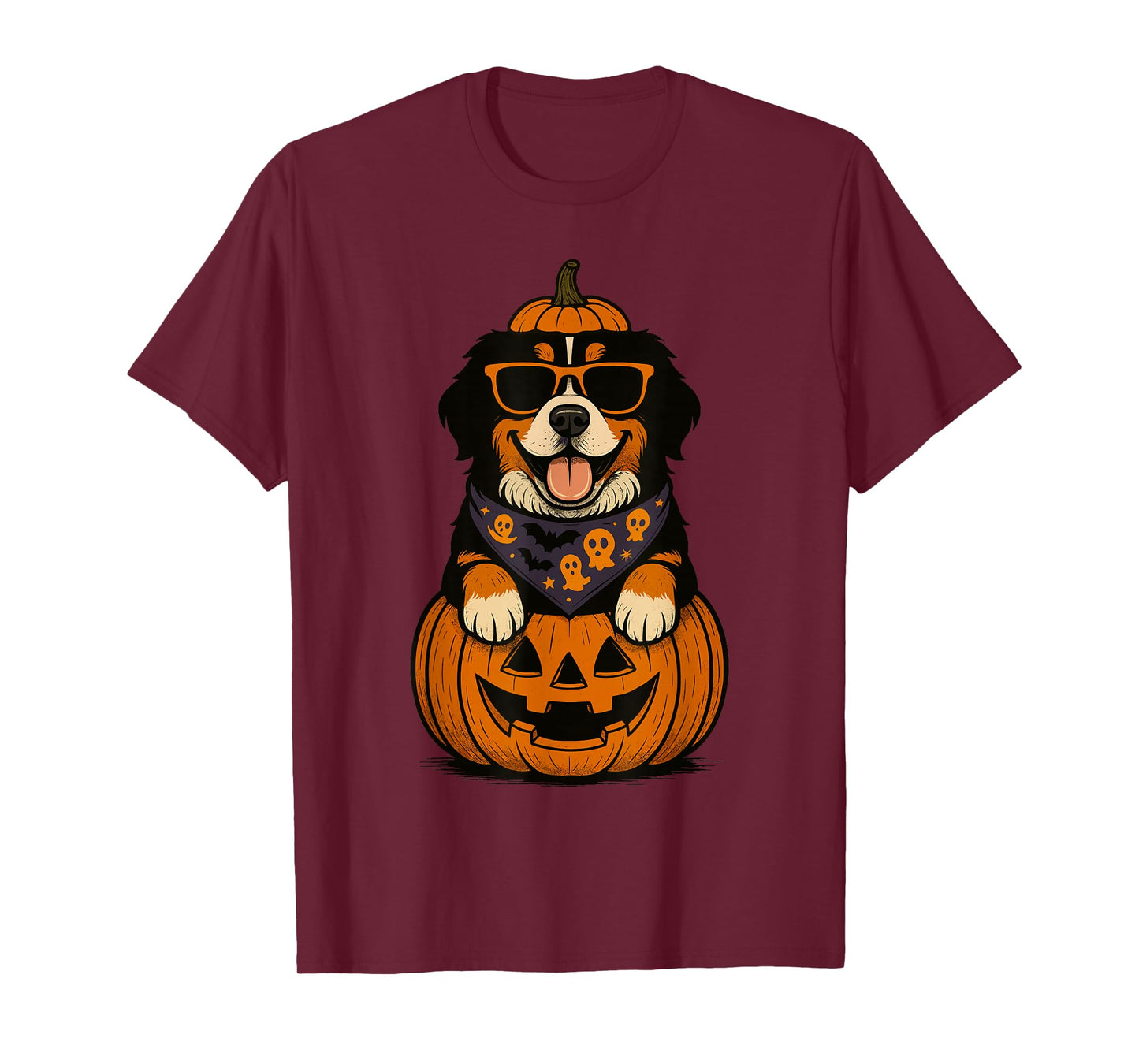 Spooky Greater Swiss Mountain Dog Pumpkin Halloween T-Shirt