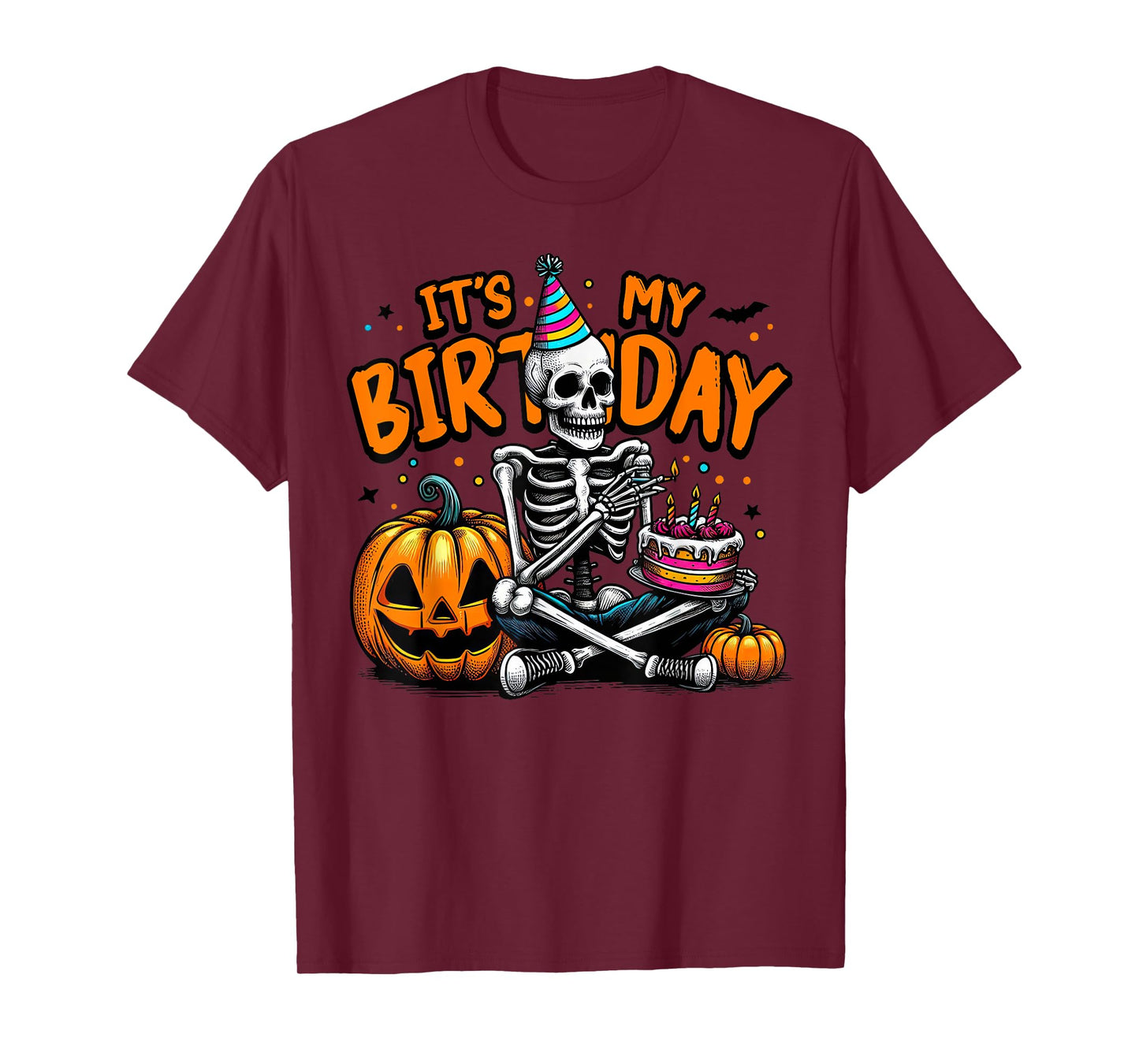 It's My Birthday Skeleton Happy Halloween Birthday Party T-Shirt