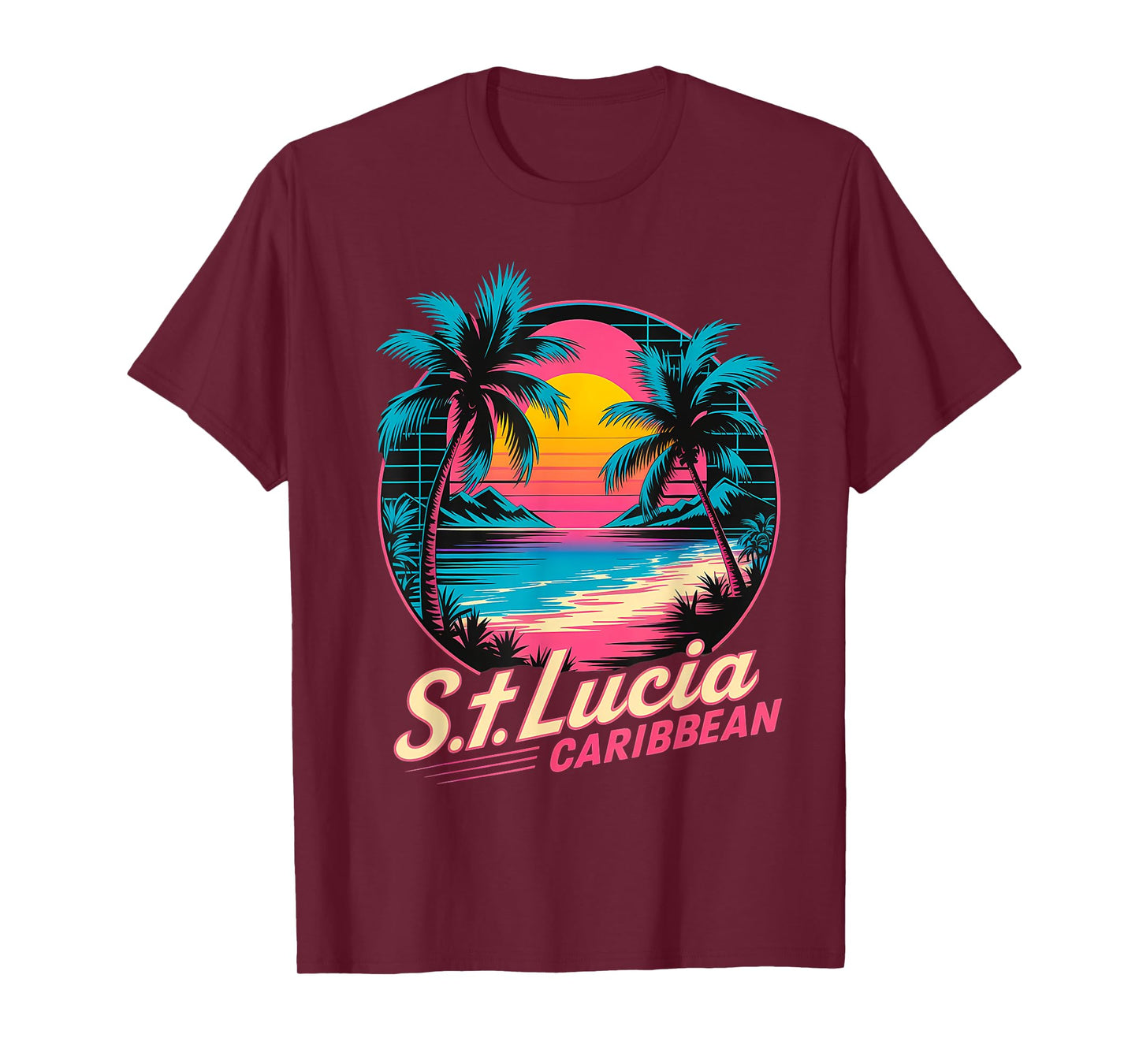 St Lucia Souvenir Summer Saint Lucia Retro Vintage T-Shirt