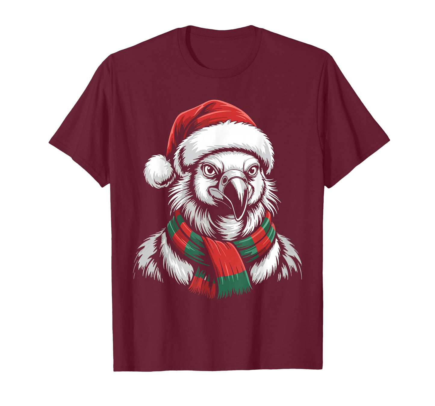 Vulture Xmas Santa Hat Scarf Christmas Costume T-Shirt