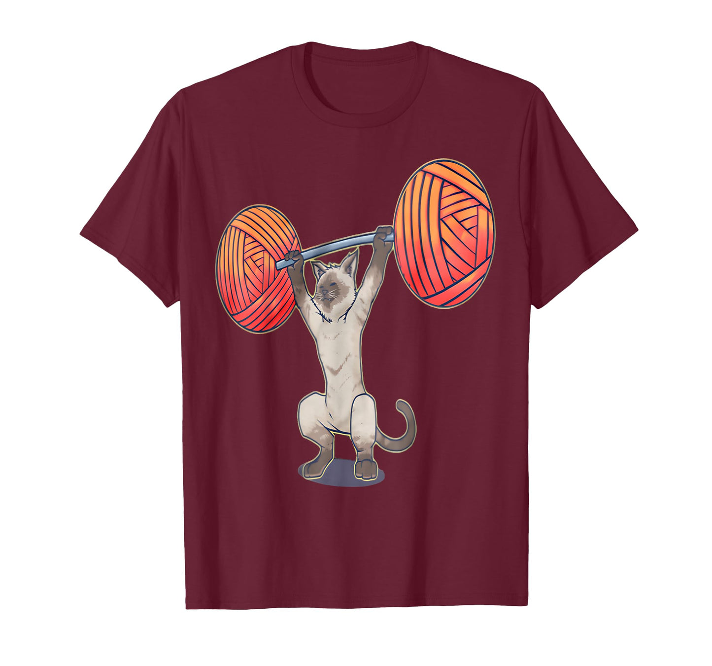 Olympic Snatch Siamese Cat Weightlifting Bodybuilding Muscle T-Shirt