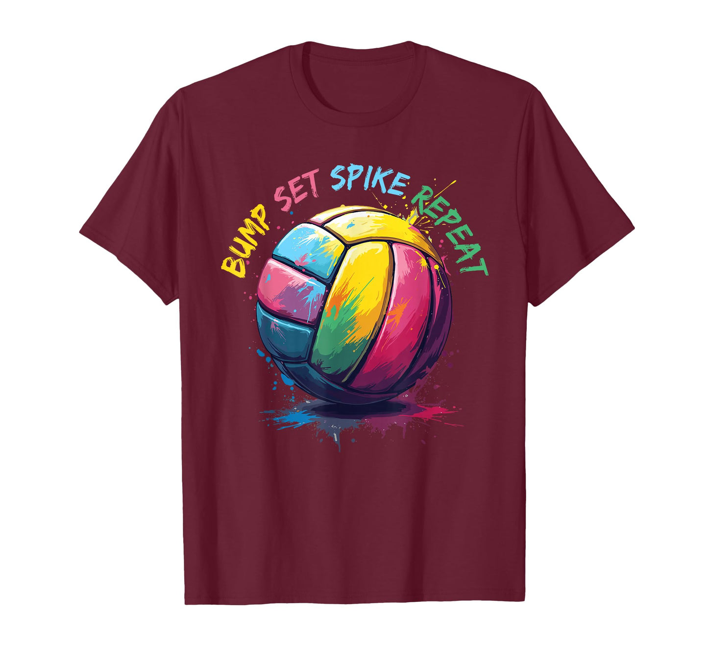 Volleyball For Girls & Women, Bump Set Spike Repeat T-Shirt