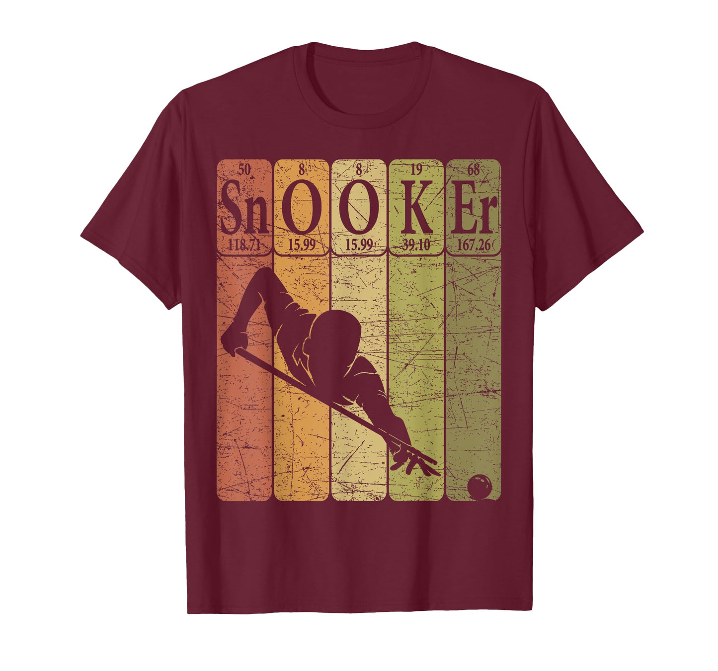 Snooker Periodic Table Elements Pool Player Pool Billiard T-Shirt