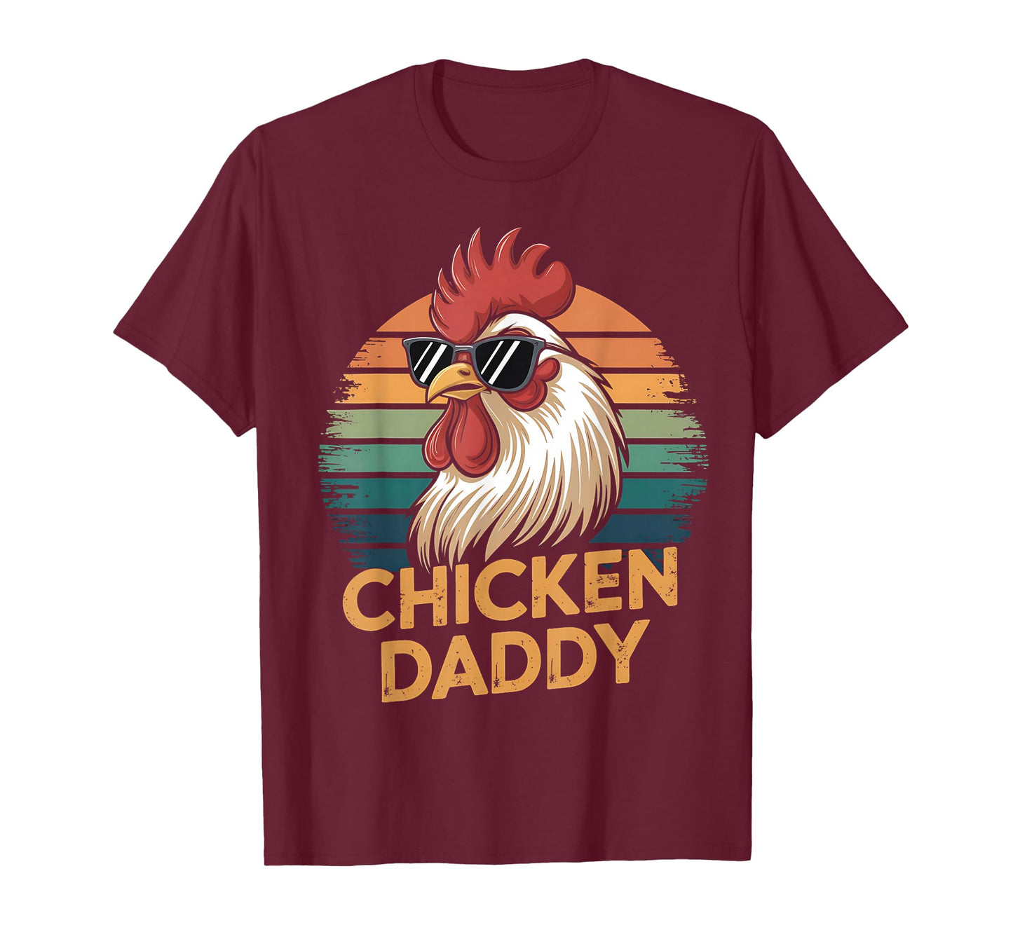 Retro Chicken Daddy Vintage 70s Retro Funny Farm Chicken Dad T-Shirt