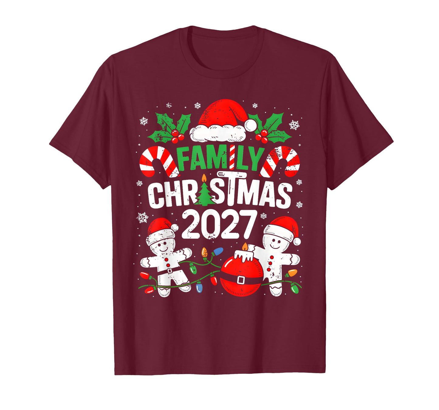 Christmas 2027 Family Matching Costume Team Santa Elf Squad T-Shirt