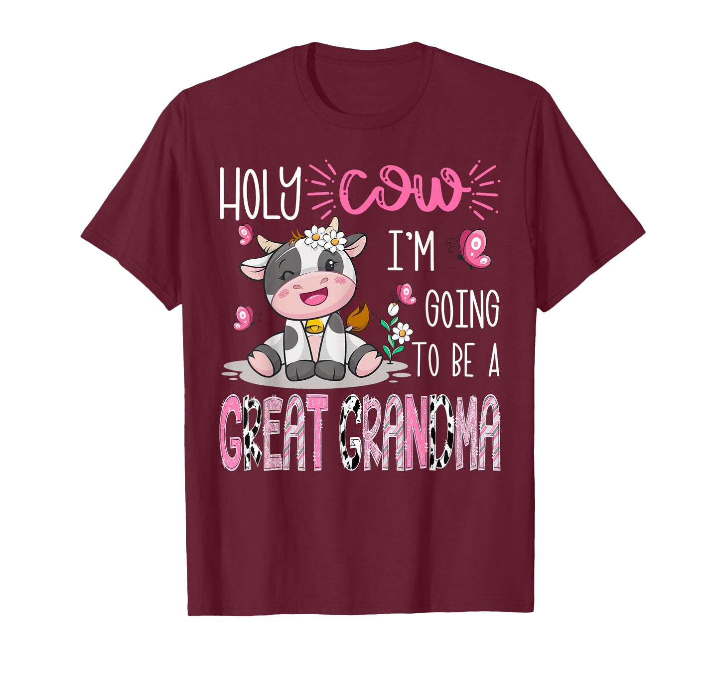Holy Cow I'm Going To Be A Great Grandma Gender Reveal Party T-Shirt