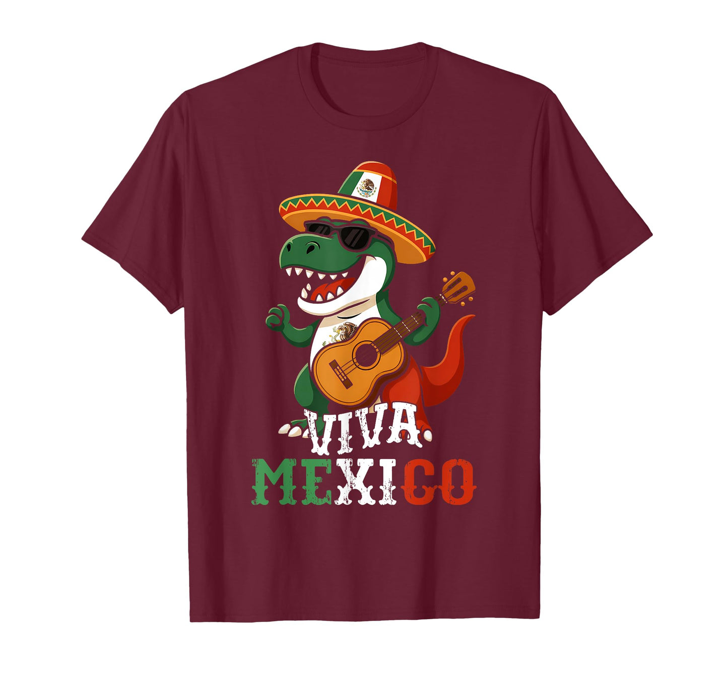Viva Mexico Kids Boys Toddler Funny Mexican Dinosaur T-Rex T-Shirt