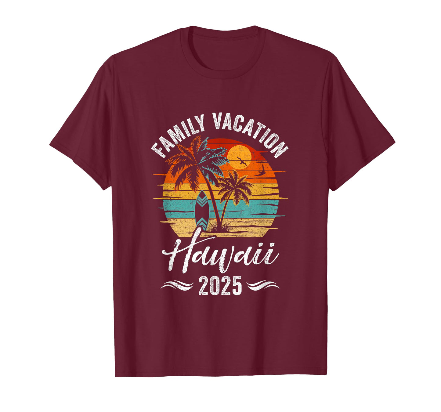 Family Vacation 2025 Vintage Hawaii Summer Matching Trip T-Shirt