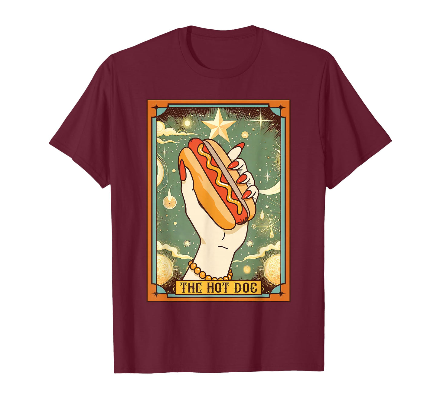 Hot Dog Bun Lover Foodie Food Lover The Hot Dog Tarot Card T-Shirt