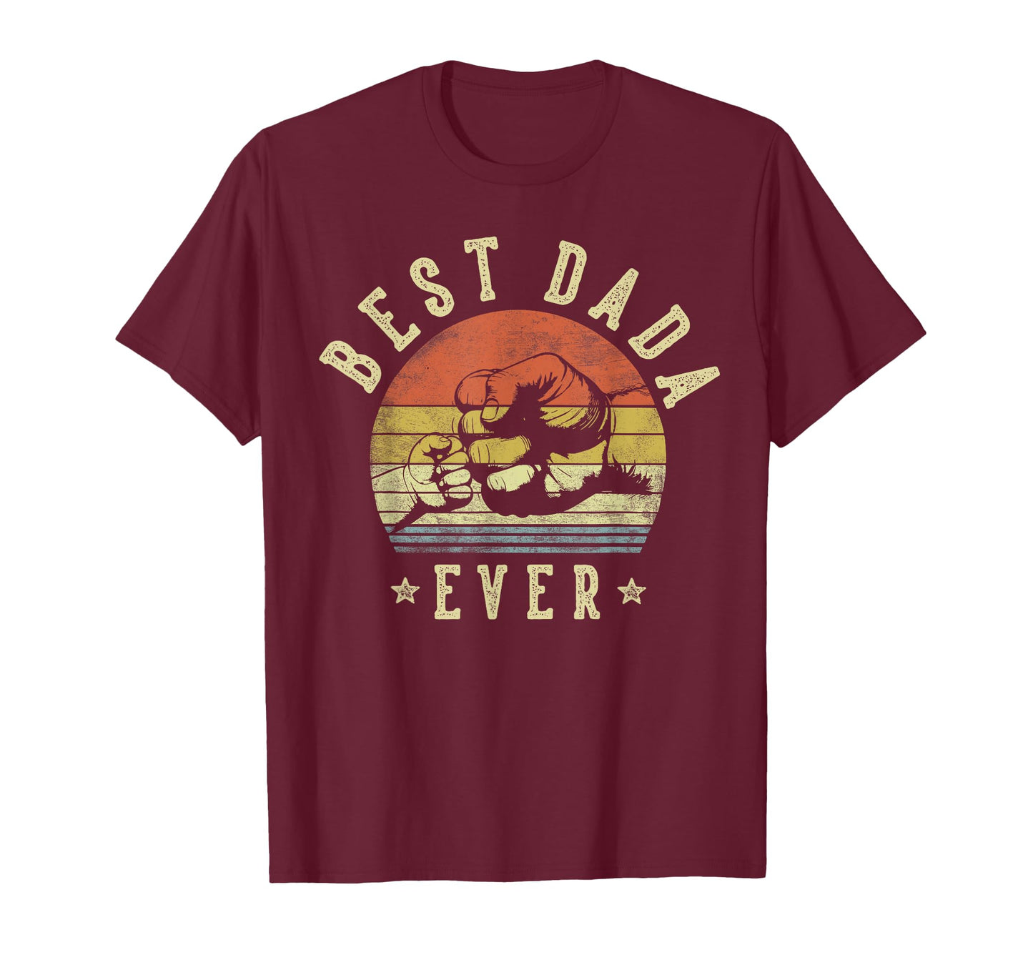 Best Dada Ever - Retro Fist Bump Vintage Design Dada T-Shirt