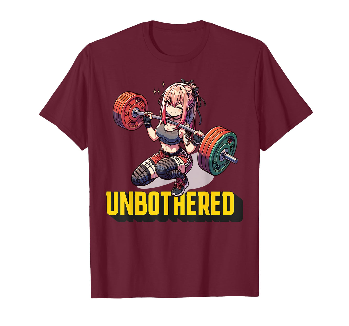 Unbothered Manga Shirt Funny Anime Workout Gym Girl Cool T-Shirt