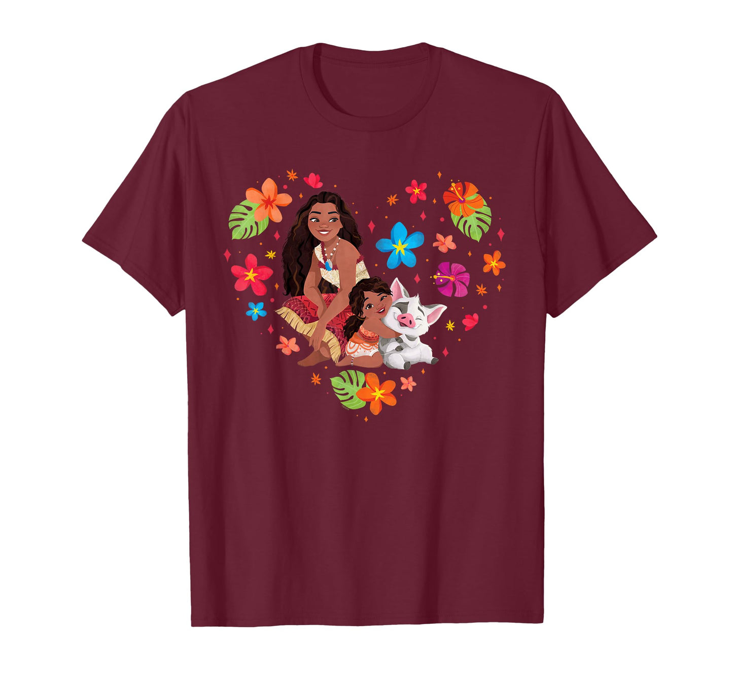 Disney Moana 2 Moana Simea and Pua Tropical Heart Sisters T-Shirt