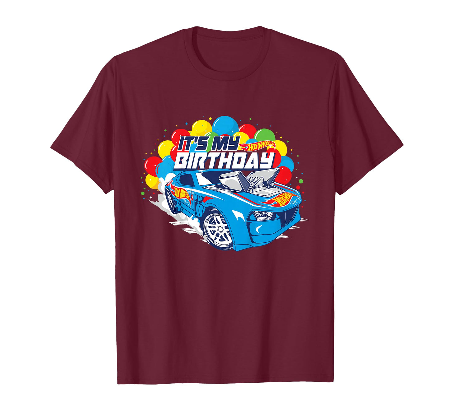 Kids Hot Wheels It's My Birthday Balloons T-Shirt