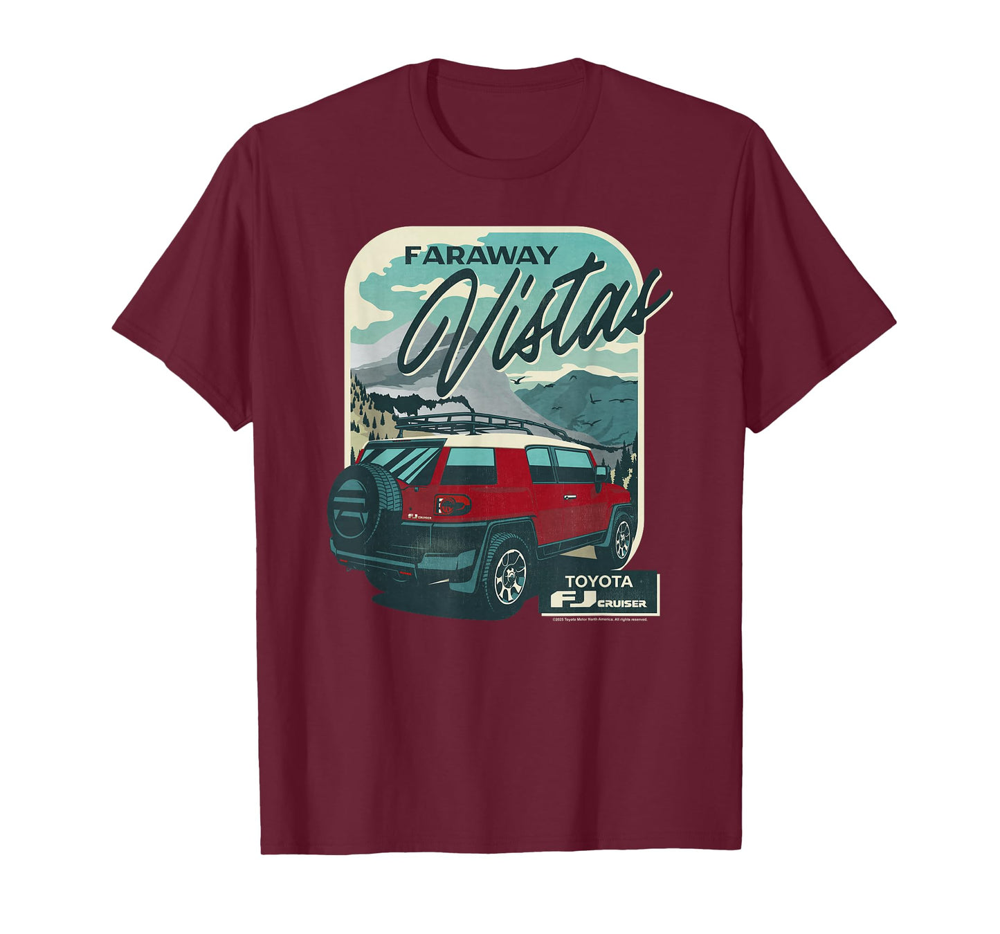 Toyota Iconic FJ Cruiser Faraway Vistas Vintage Big Poster T-Shirt