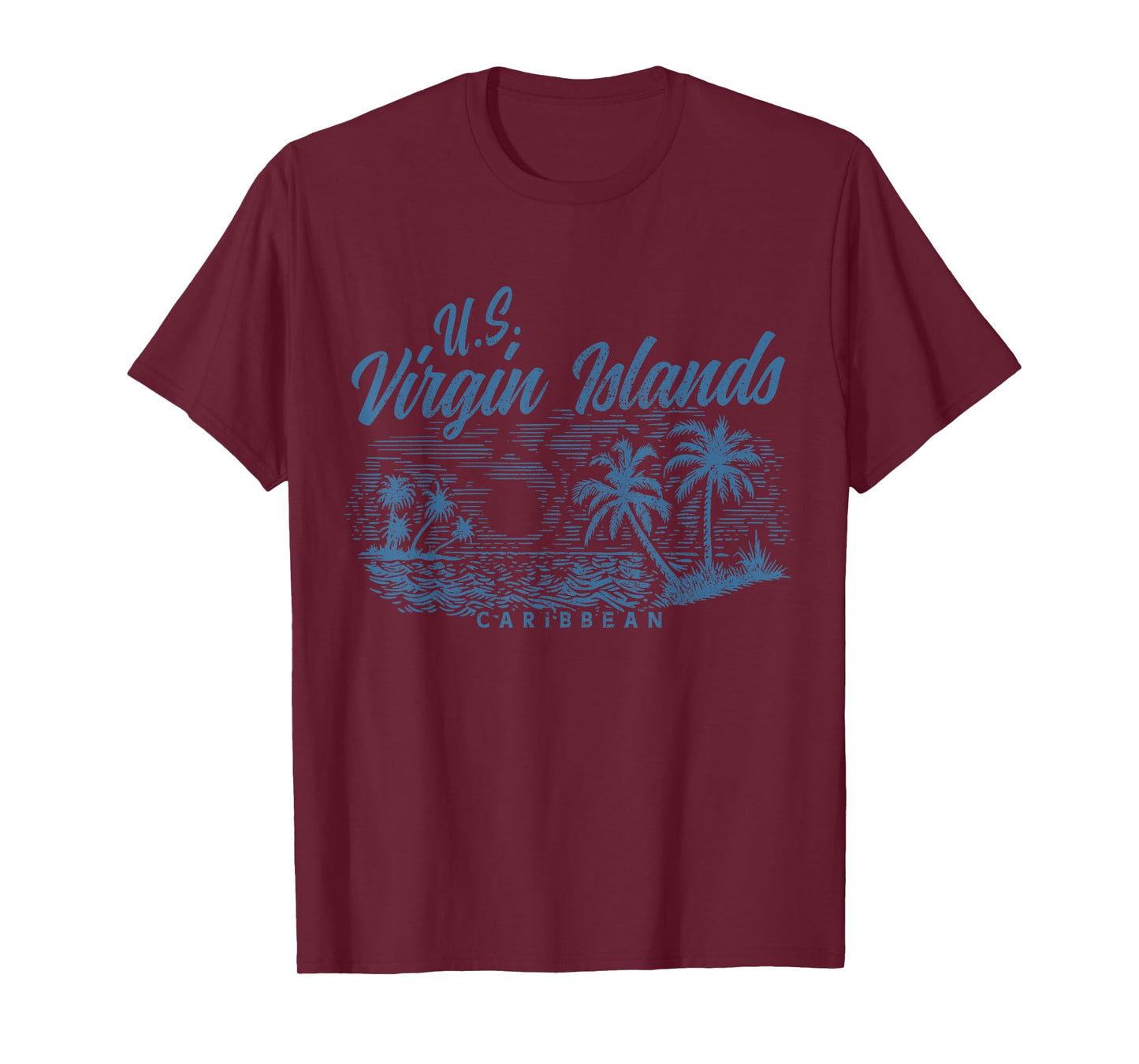 US Virgin Islands Pride Beach Vacation USVI Vintage Men Women T-Shirt