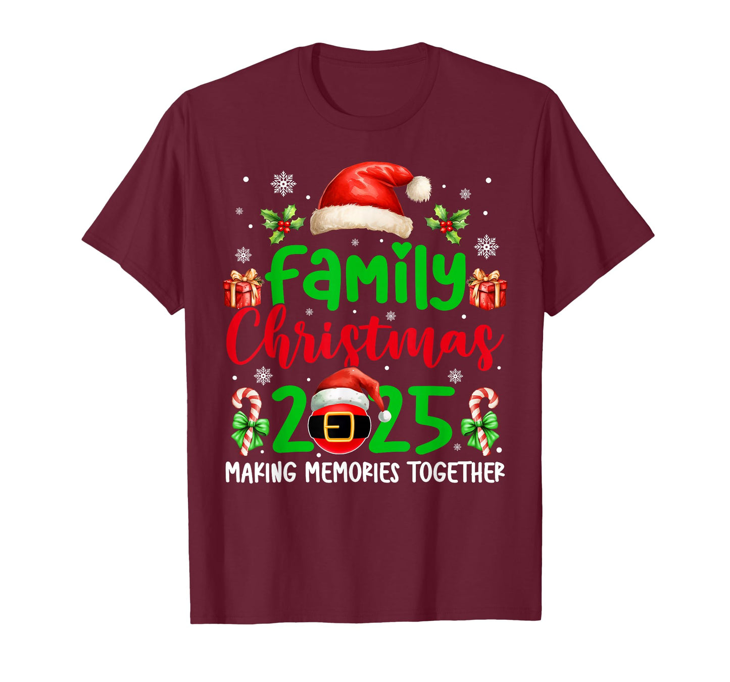 Family Christmas 2025 Matching Xmas Squad Santa Group Outfit T-Shirt