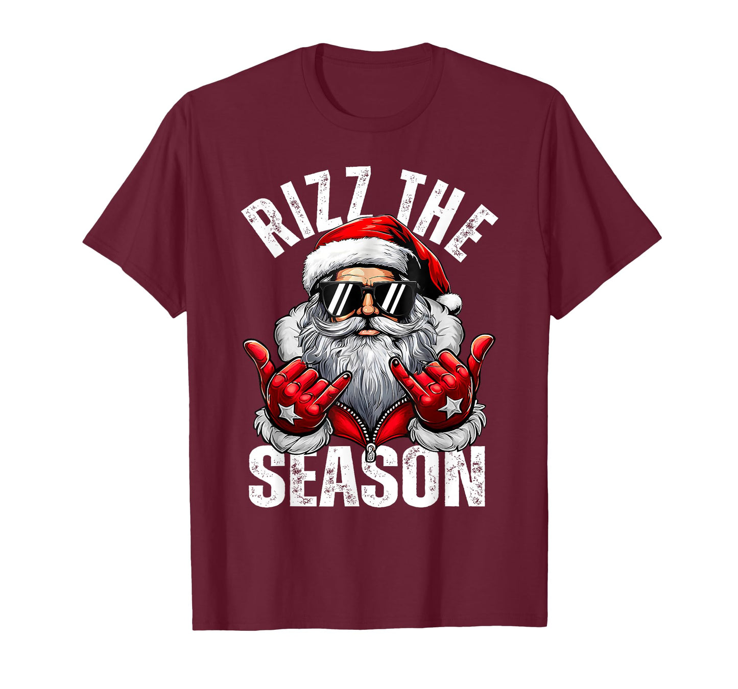 Rizz The Season Santa Sunglasses Christmas Pajamas Holiday T-Shirt