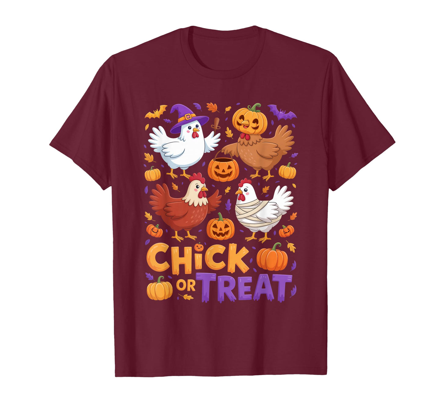 Chick Or Treat Funny Halloween Chicken Fall Parties T-Shirt