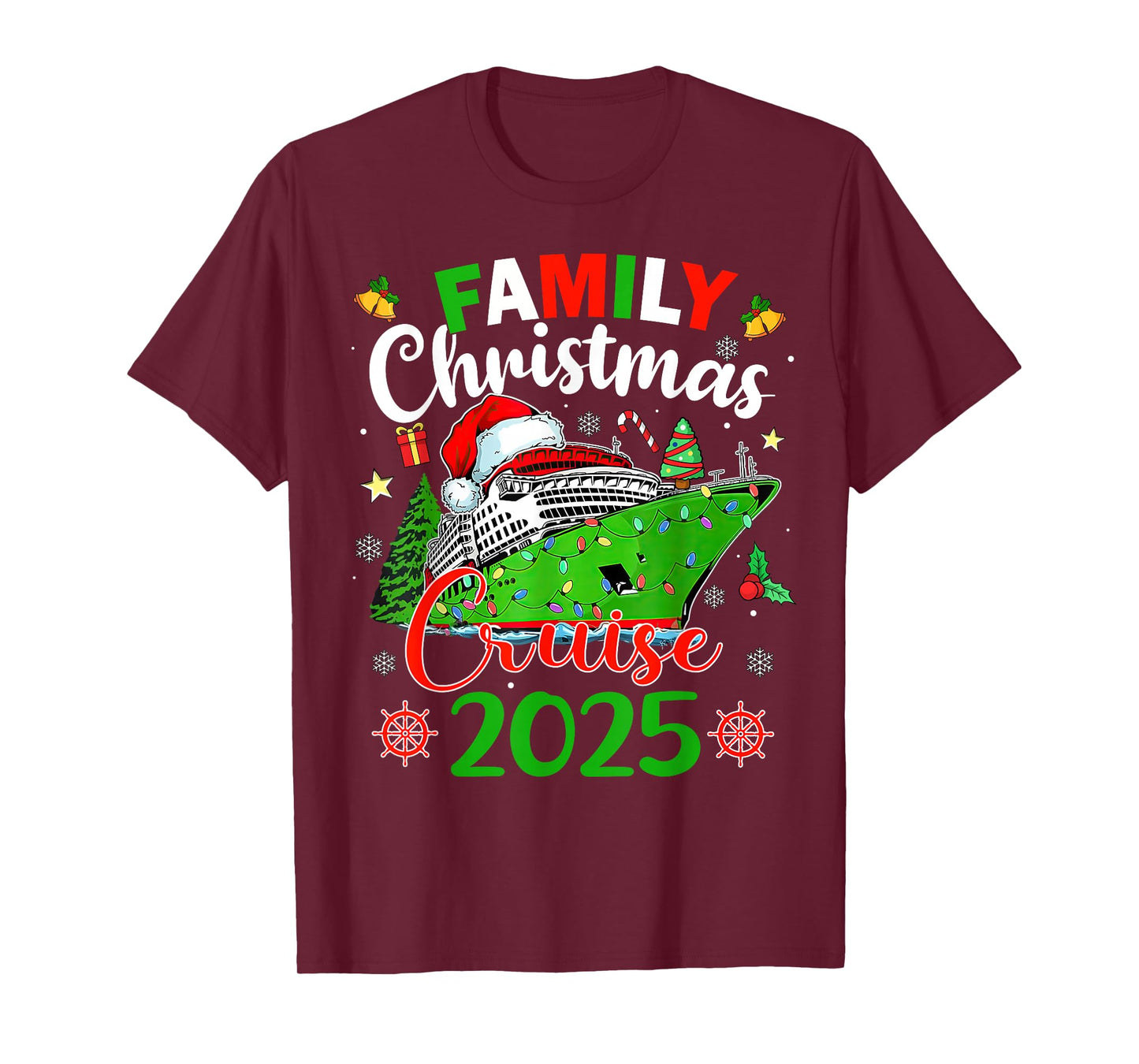 Family Christmas Cruise 2025 Matching Family Cruise Holiday T-Shirt