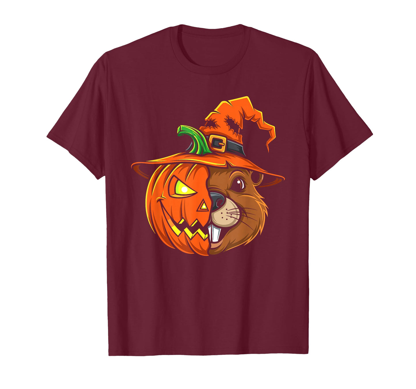 Beaver Pumpkin Jack O Lantern Halloween Kids Mens Womens T-Shirt