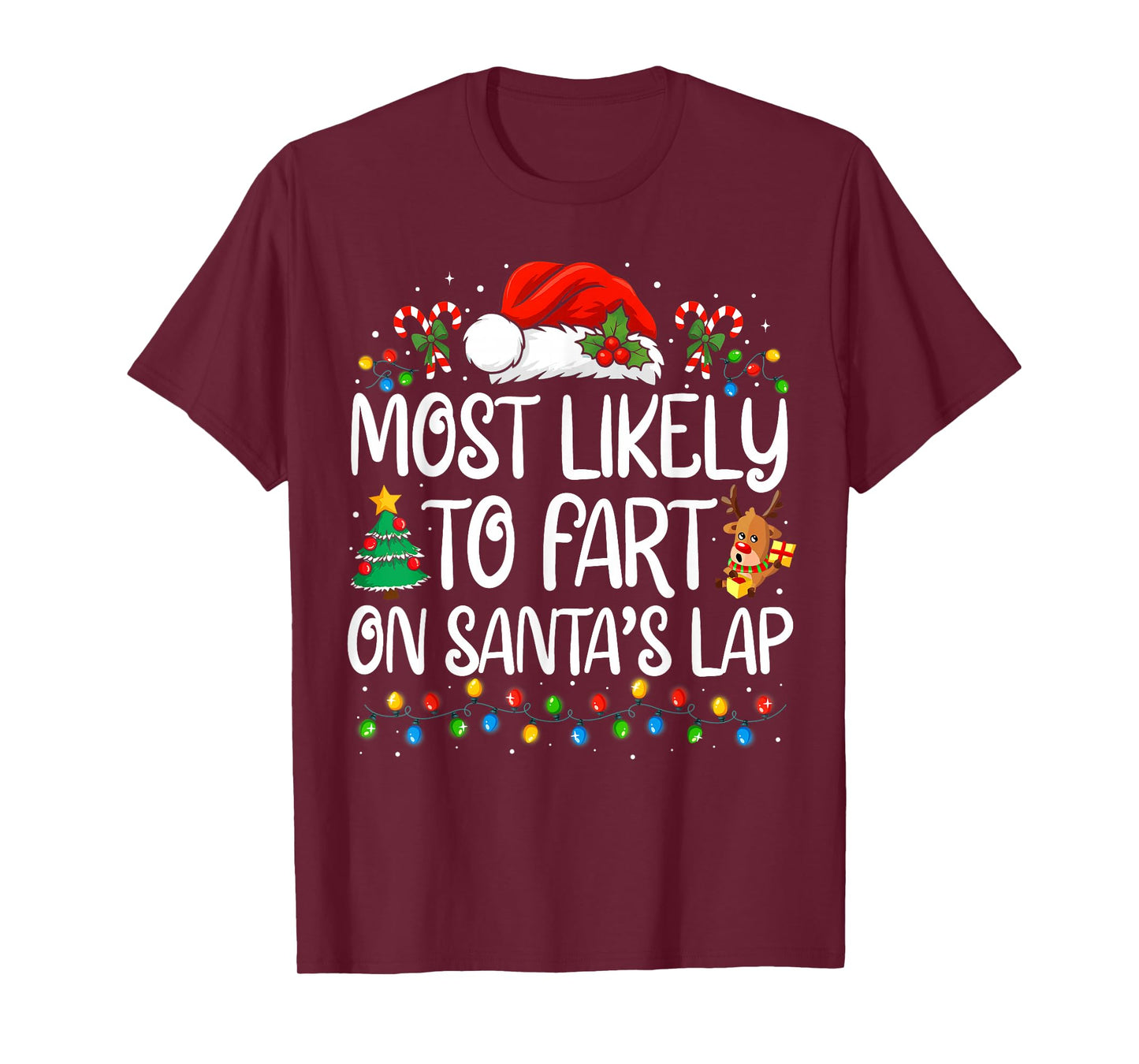 Most Likely to Fart On Santa's Lap Family Matching Christmas T-Shirt