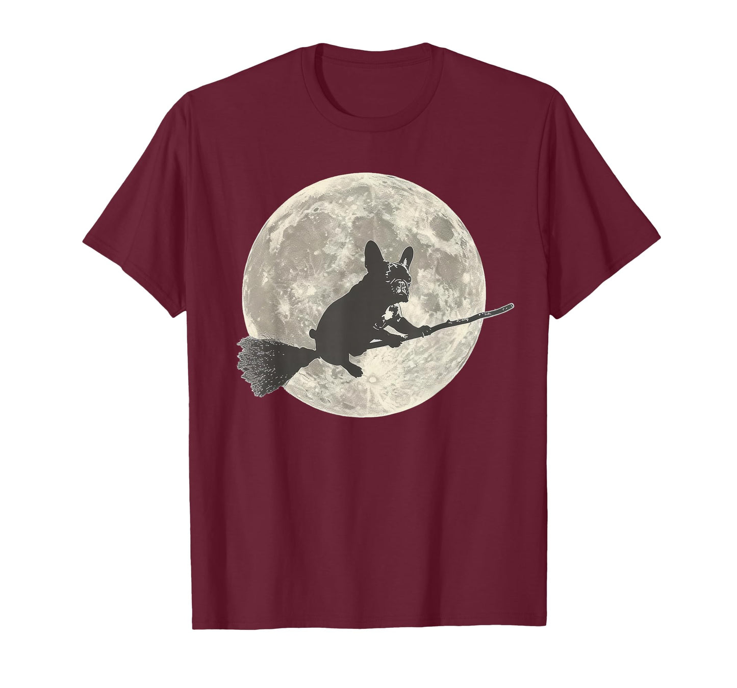 Funny Halloween Witch Pug Moon Dog Mom Pug Lover T-Shirt
