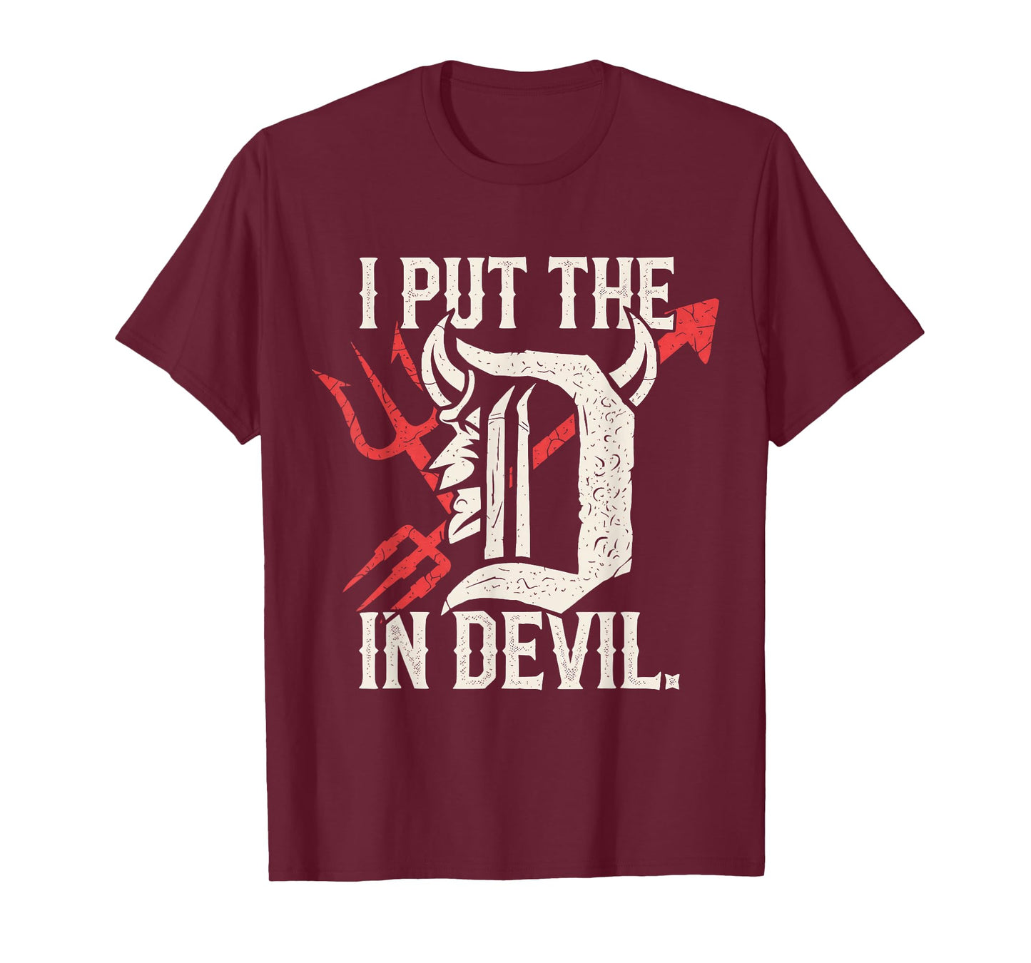 I Put The D in Devil Matching Couple Funny Halloween T-Shirt