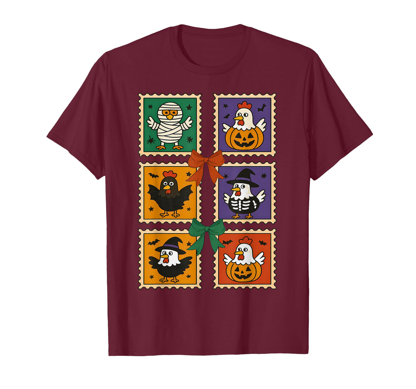 Funny Chicken Halloween Costume Mummy Witch Pumpkin Skeleton T-Shirt