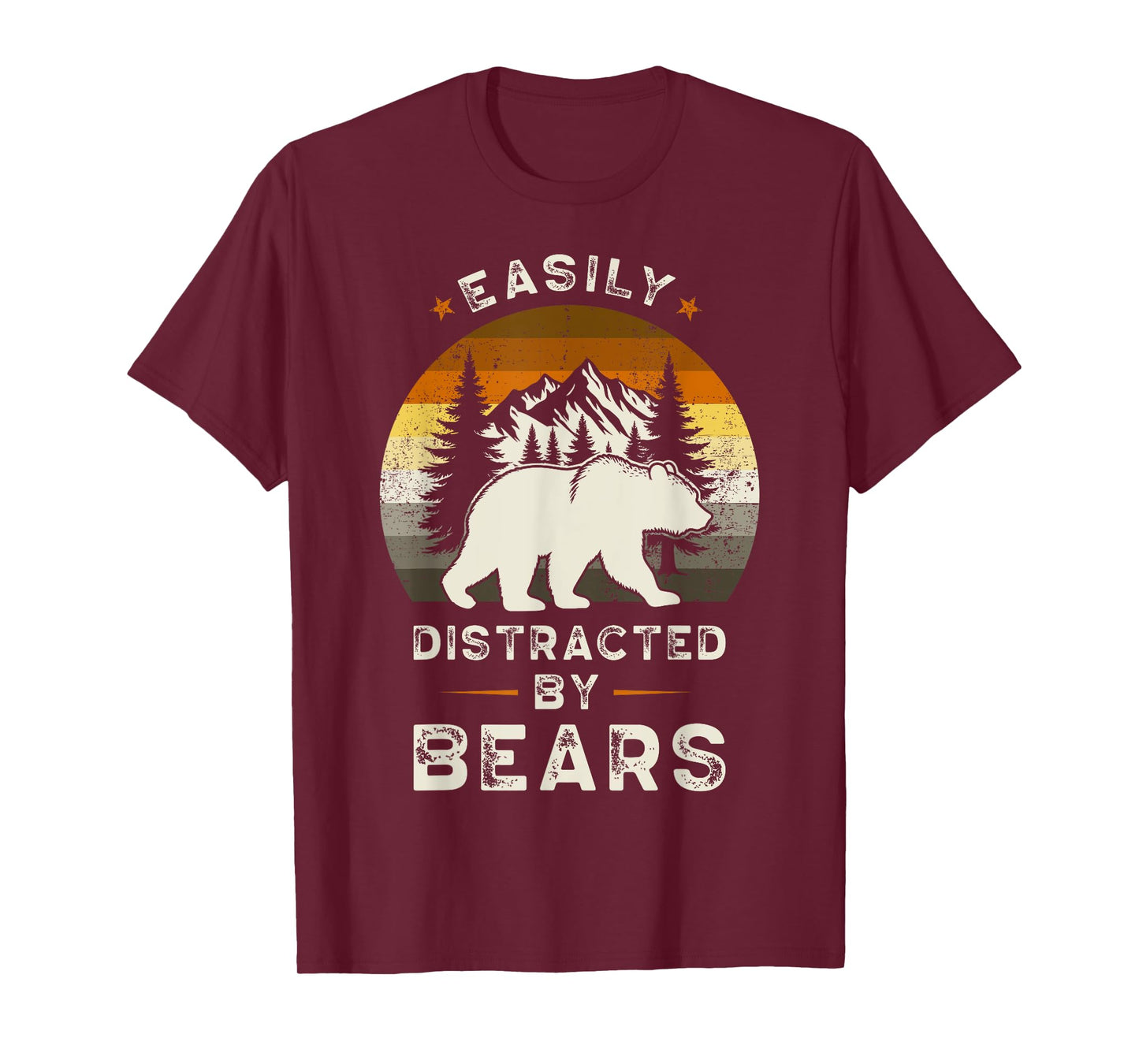 Gay Bear Pride Funny Retro Easily Distracted T-Shirt