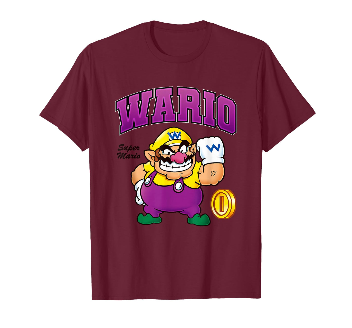 Super Mario Bros Wario Big Character Portrait T-Shirt