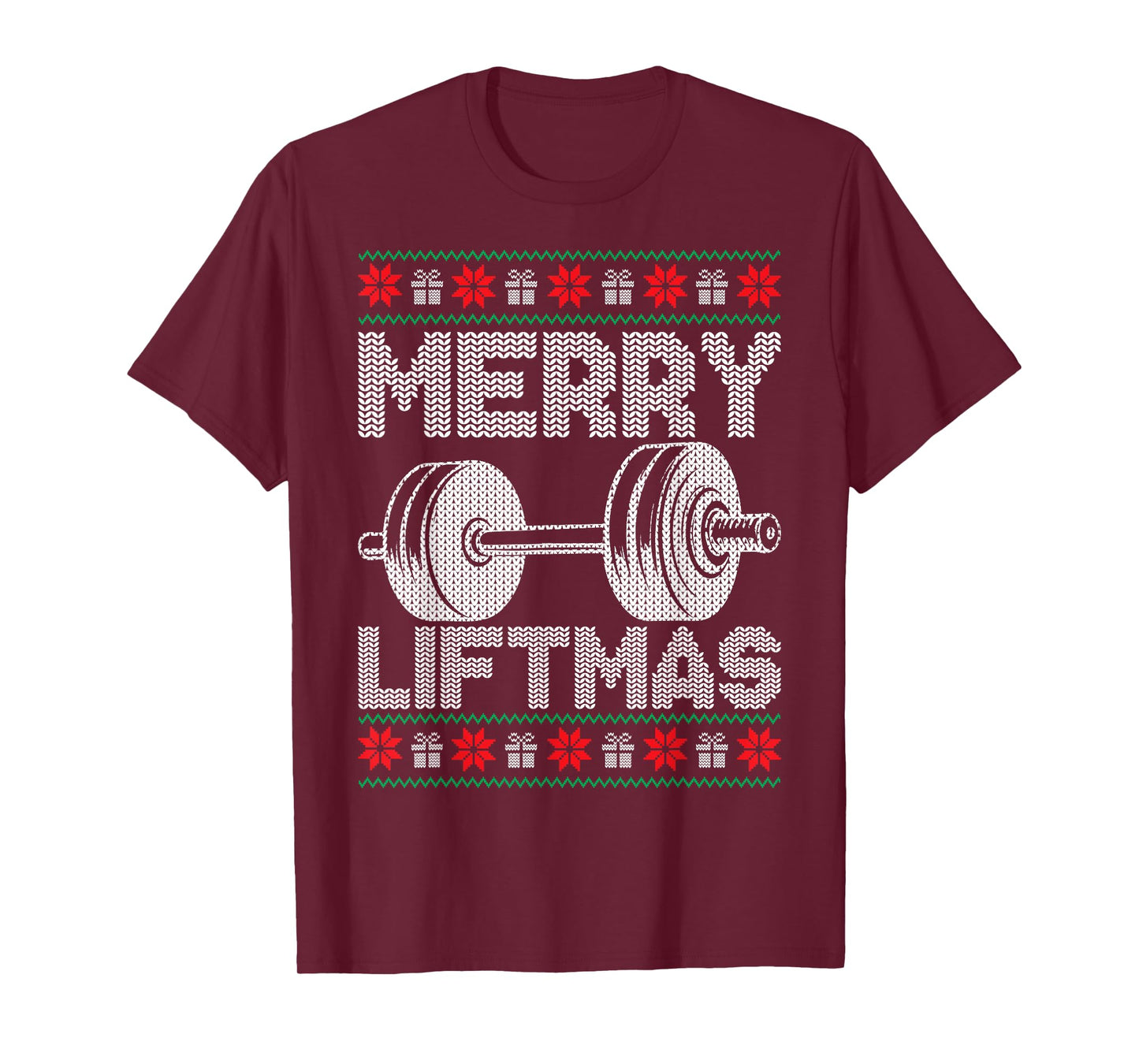Merry Liftmas Ugly Christmas Gym Workout Funny Fitness T-Shirt